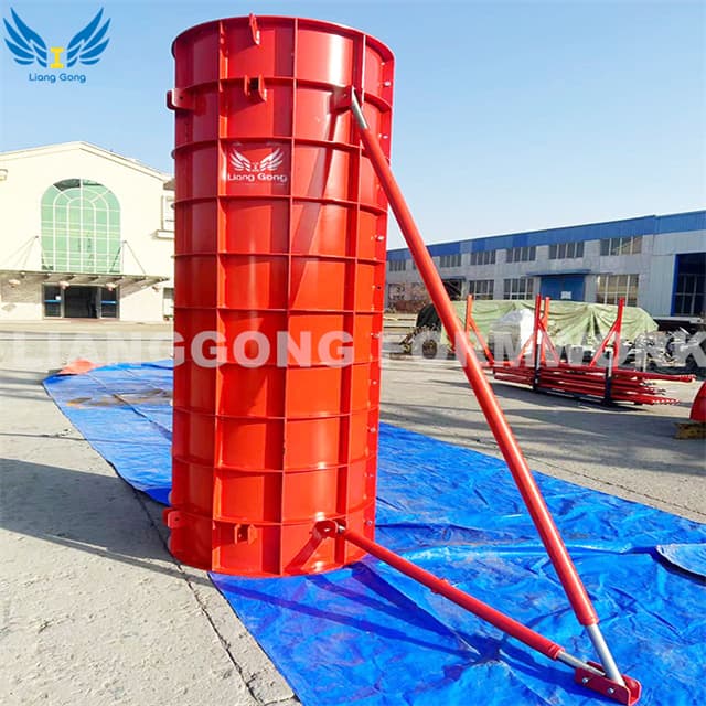 Encofrado de columna circular de acero del fabricante Lianggong personalizado para la construcción de hormigón de columna