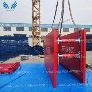 Caja de boca de acero ligera de la caja del apuntalamiento de la zanja de Lianggong para la construcción de tendido de tuberías