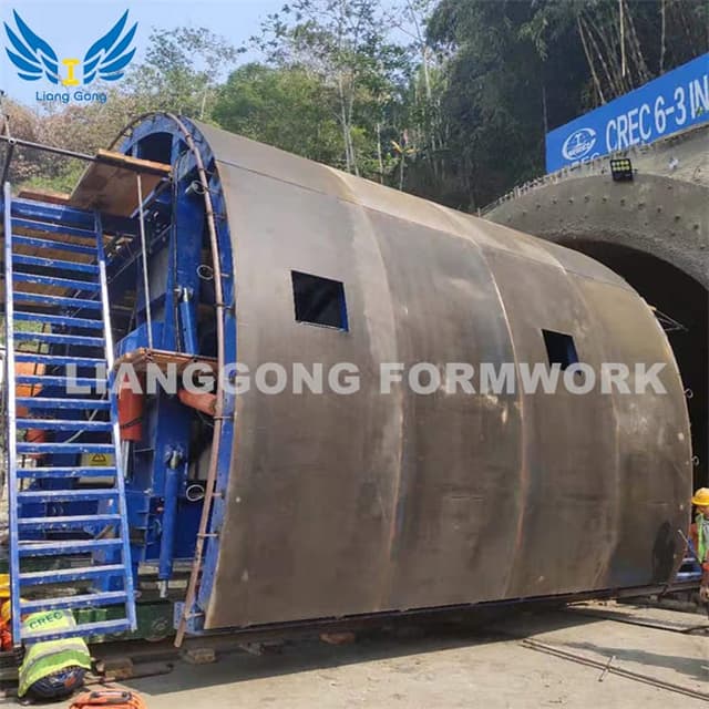 Carro hidráulico de acero para revestimiento de túneles Lianggong Carro de plataforma hidráulica para construcción de túneles de ferrocarriles y carreteras